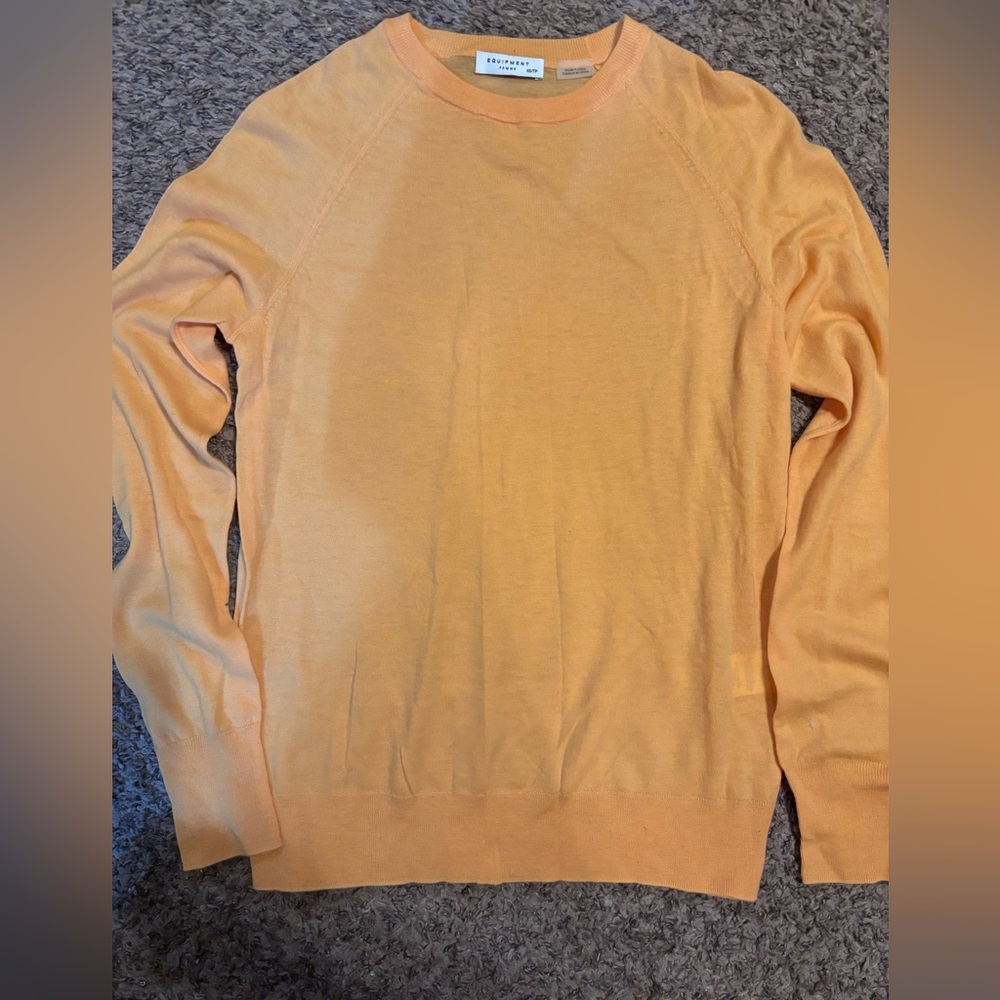 Equipment womens Light Orange Crewneck Sweater